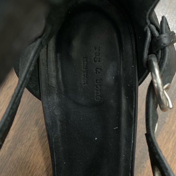 Rag Bone  N.York Italian Made Bloch Heels Ankle Wrap Sandals Size 40 - Picture 10 of 14